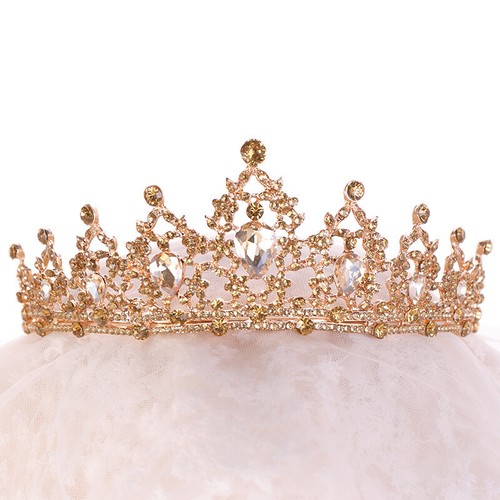 Krone Diadem Strass Tiara Kristall Luxus Braut Hochzeit Haarschmuck 28*6CM - Bild 4 von 5