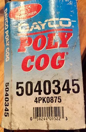 DAYCO POLY COG SERPENTINE BELT #5040345 #4PK0875 #04668380AA, #04668380AC, - Bild 2 von 2