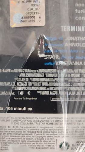TERMINATOR 3 ARNOLD SCHWARZENEGGER VHS NUOVO SEMISIGILLATO STEREO ITA - Imagen 4 de 4