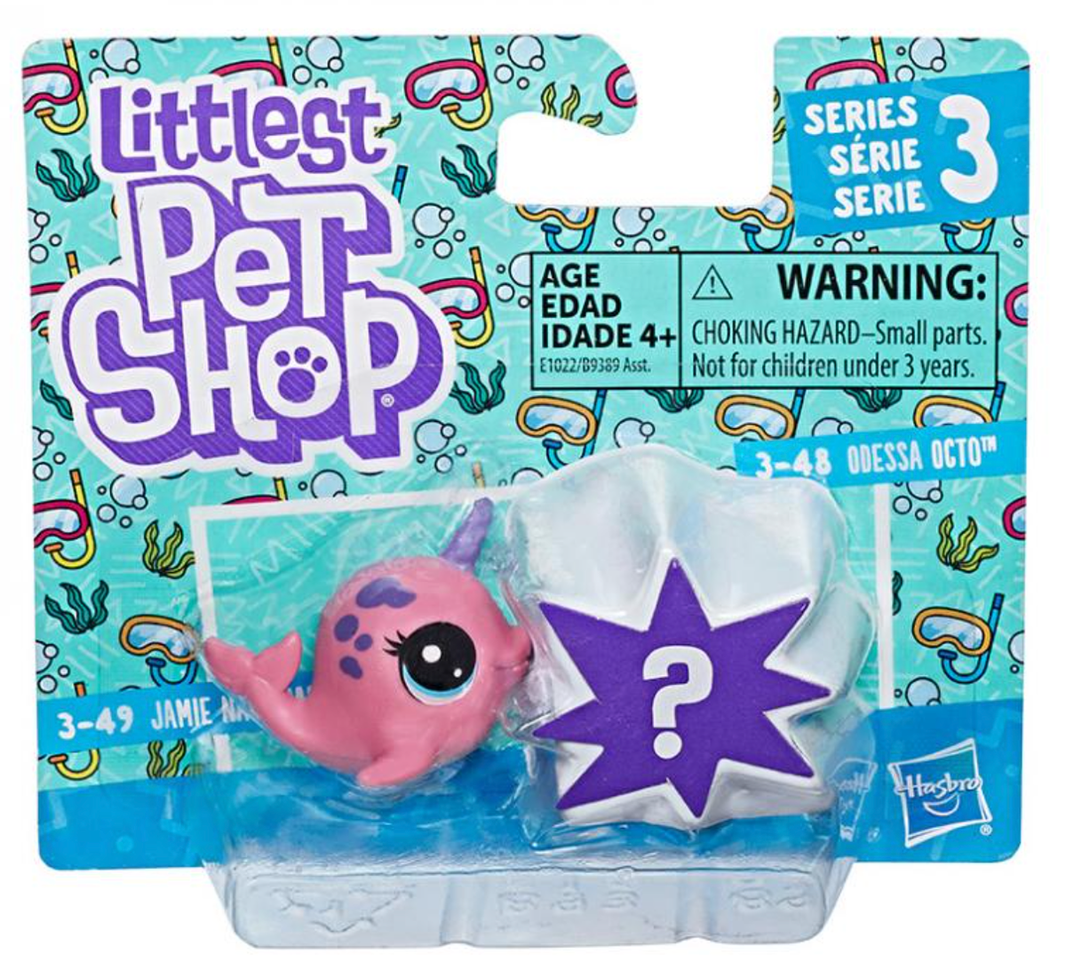 Littlest Pet Shop Series 3 Mini Pack Jamie Narwhalt Pet & Mystery