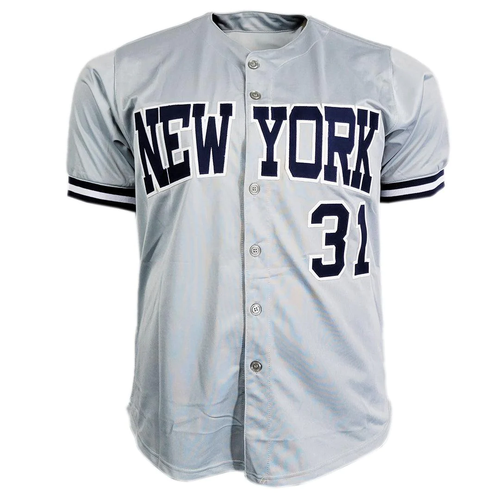 Dave Winfield Signed Stats Inscription New York Grey Baseball Jersey (JSA) - Picture 3 of 3
