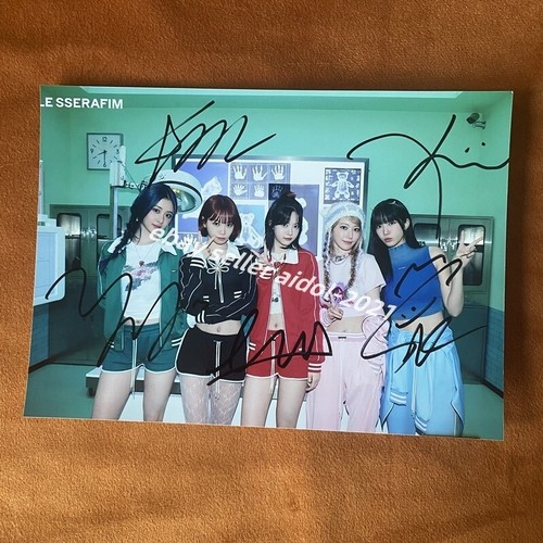 LE SSERAFIM Group Autographed Signed Photo K-POP Collection 5*7 2024B - Bild 7 von 9