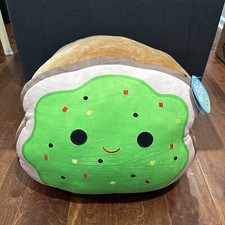 Squishmallows 20" Avacado Toast Stuffed Animal Plush Brown/Green Stackable NWT