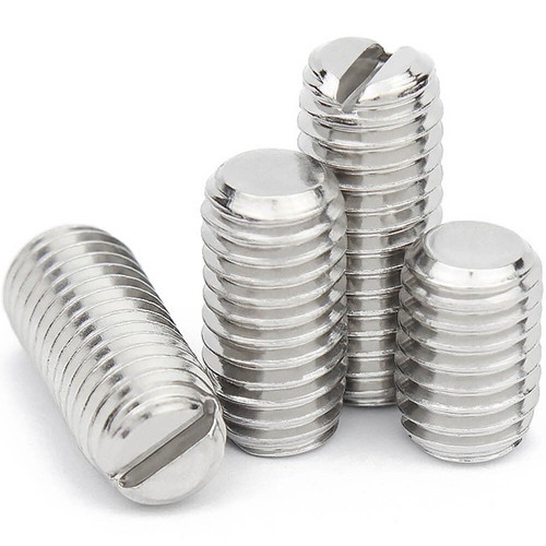 M10 - 1.5 Stainless Steel Grub Screws Slotted Set Screws with Flat Point DIN 551 - Picture 3 of 12