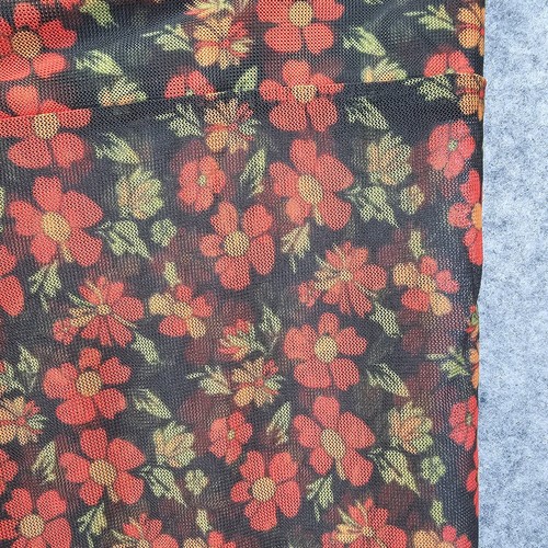 HENRIK VIBSKOV Floral Mesh Leggings Small Red Pollen Party Sheer Cocktail $330 - Picture 7 of 15