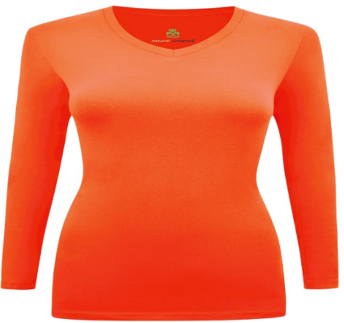 Uniforms Naturales Mujer Bajo Exfoliante Camiseta Cuello en V Mangas Largas Camiseta Prenda para el torso 7170 - Imagen 21 de 38
