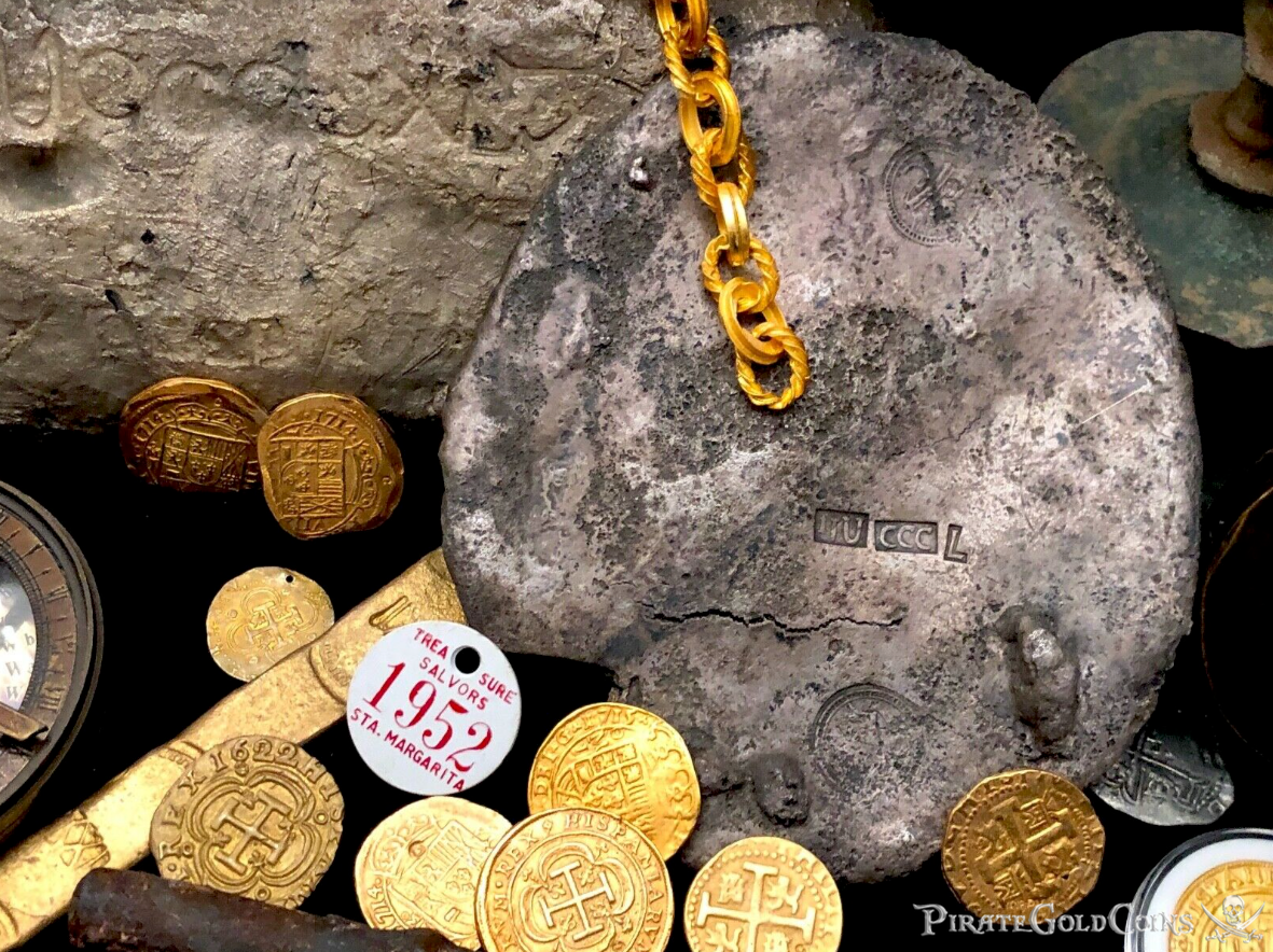 SHIPWRECK TREASURE 1550 GOLDEN FLEECE FLEET SILVER DISK SPLASH