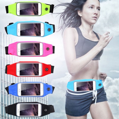 Sports waist Belt Mobile Phone Holder Running Bag Gym Travel Waist Band Exercise - Zdjęcie 2 z 15