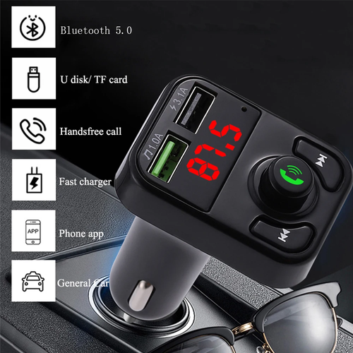 FM Transmitter Auto Kfz Radio Bluetooth Adapter mit Dual USB Ladegerät für Handy - Bild 2 von 12