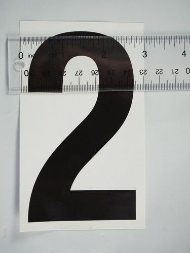 5" x 3" Stickers Vinyl Adhesive Address Numbers Black & White MADE IN USA - Picture 18 of 60
