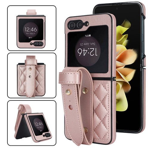 Funda resistente de cuero PU de lujo con correa para muñeca para Samsung Galaxy Z abatible 6/5/4/3 - Imagen 58 de 73