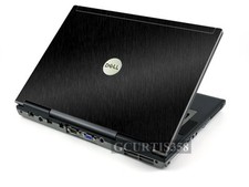 BLACK BRUSHED TEXTURED Vinyl Lid Skin Decal fits Dell Latitude D620 D630 Laptop