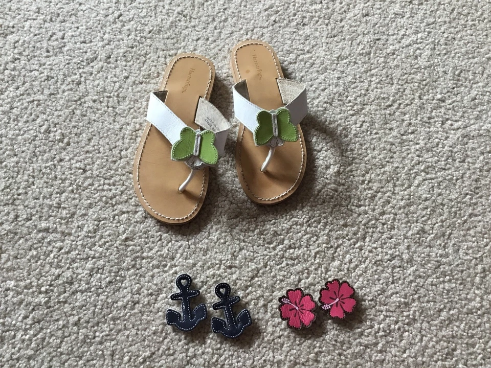 EUC! HARTSTRINGS Girl Interchange Flip Flops Pink Blue Green Nautica RARE! NICE! - Image 4 of 4