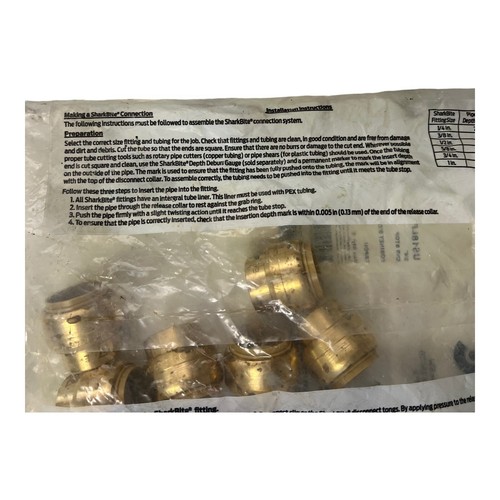 Shark Bite U518LF 3/4 Push-Fit Connction - Brass End Stop Packaging Of 6 Sealed - Picture 11 of 12