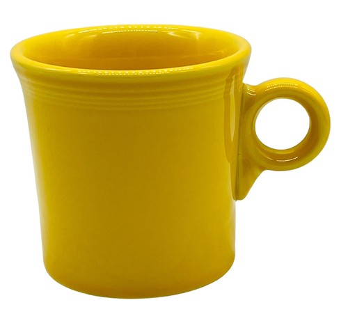 Fiesta Sunflower Yellow Mug Coffee Cup Fiestaware Ring Handle Tom & Jerry HLC - Picture 3 of 9