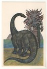 1969 Diplodocus Dinosaur Prehistoric Extinct Animals Paleontology Postcard Old