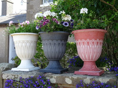 Large Plastic Round Garden Urn Plant Pot Planter Outdoor Stand Tall Large Plastic Round Garden Urn Plant, Tall Plastic Garden Urns