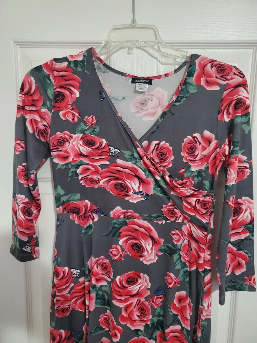 Momomio Women's Floral Print Dress Large F8 | eBay