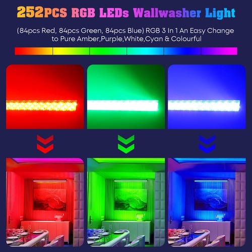 U`King RGB LED Stage Wall Wash Light Bar DMX Strobe Effect DJ Party Beam Light - Picture 5 of 14