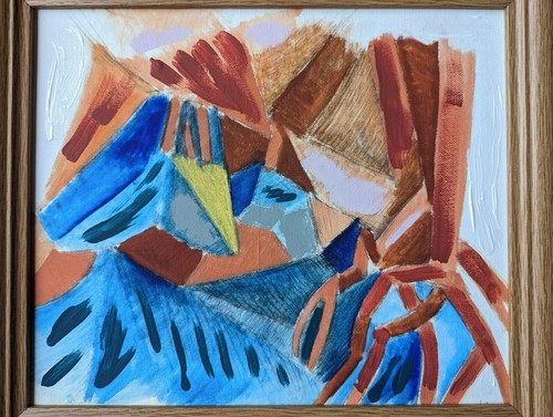 Klee signed on verso Interior Decorative Framed Picture on Canvas  - Picture 5 of 9