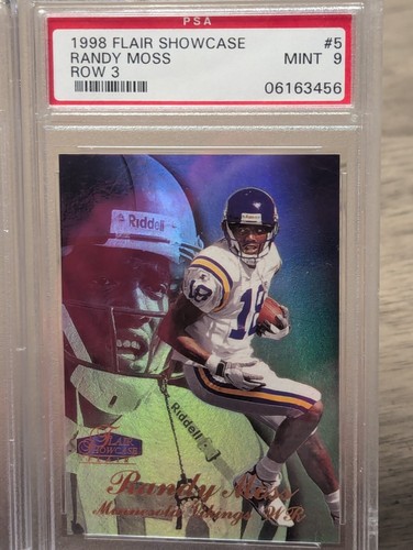 1998 Flair Showcase Randy Moss RC Row 1 + Row 2 + Row 3 PSA 9 - SP - Bild 4 von 5