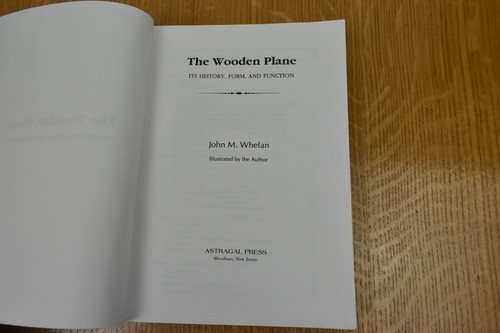 Buch: The Wooden Plane, John M.Whelan, Astragal Press, 1993 - Bild 2 von 3