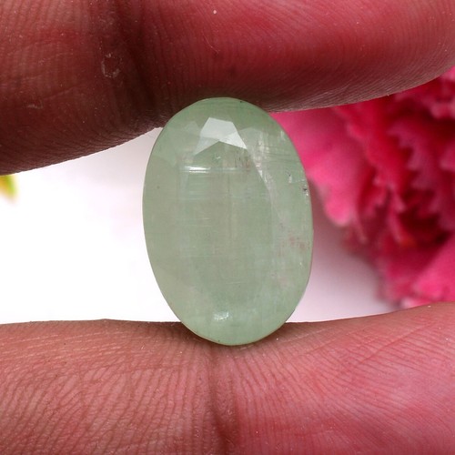 21.50 Ct Natural Mint Green Kyanite 18 12mm Oval Cut Untreated Stunning Gemstone - Picture 5 of 10
