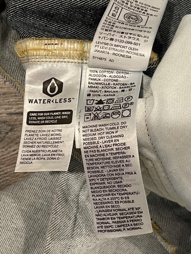 New Womens Levi's High-Rise Straight Leg Column Taper Selvedge Denim Jeans 30x27 - Picture 12 of 16