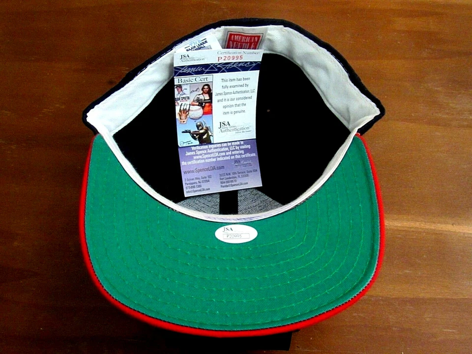 SPARKY ANDERSON HOF 2000 WSC REDS SIGNED AUTO VINTAGE AMERICAN NEEDLE CAP JSA - Image 2 of 3