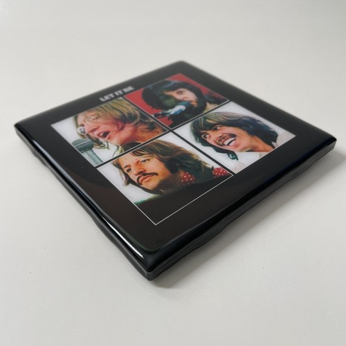 THE BEATLES Let It Be Custom Ceramic Tile COASTER Barware Cork Album Cover Art - Picture 3 of 5