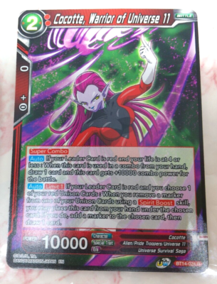 Dragon Ball Super TCG Cocotte, Warrior Of Universe 11 BT14-024 R