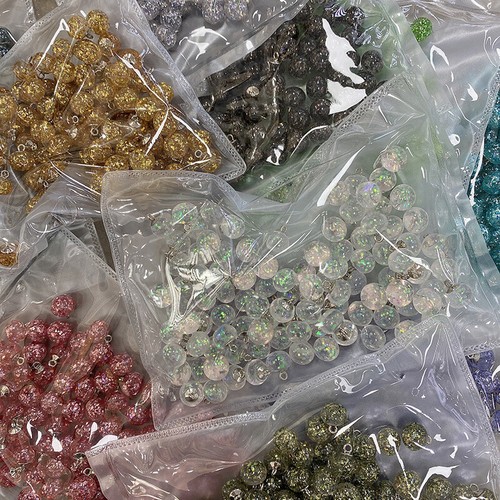 20PCS Crystal Bling Beads Button Ball Shape Metal Shank Sewing Craft Small 10mm - Picture 1 of 22