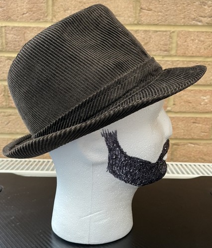 Vintage Men’s EWM Edinburgh Woollen Mill Brown Corduroy Trilby Hat Size Small - Picture 2 of 9