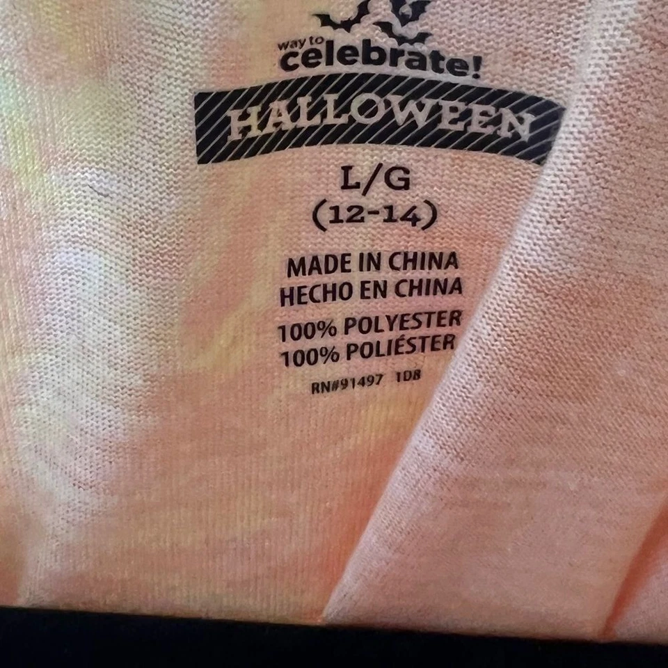 Camiseta grande Halloween. Celebra marca. Naranja con calabazas. Tan lindo Foto 4 de 4