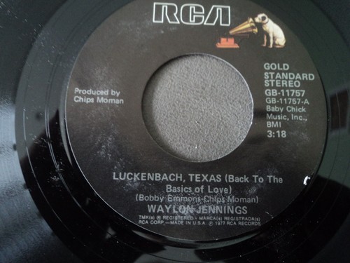 Waylon Jennings - Luckenbach, Texas (Back To The Basics Of Love) -7", Single,... - Picture 2 of 3