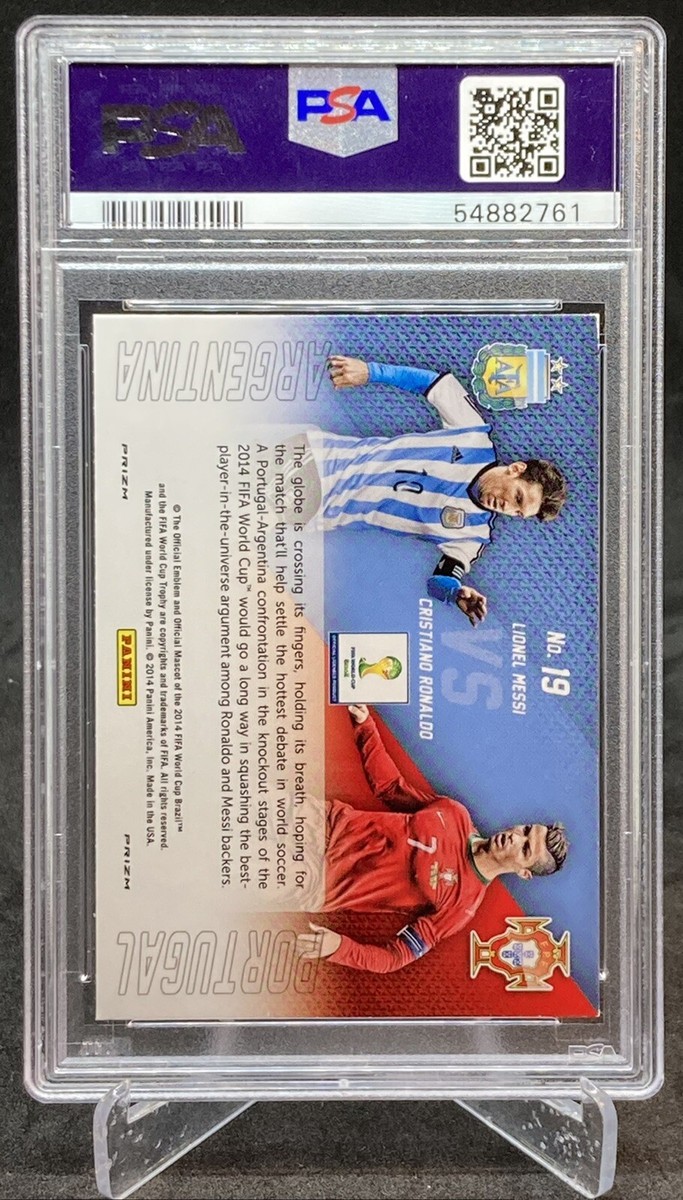 RONALDO & MESSI 2014 Panini Prizm Matchups Blue & Red Wave