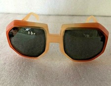 Vtg Mid Century Cool-Ray Polaroid Orange Cream Sunglasses 236 Condado Hepburn