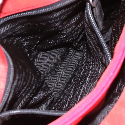 PRADA Hand Bag Nylon Red Auth BD335 - Picture 19 of 23