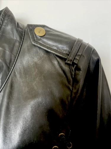 Chaqueta de cuero Barbara Bui, muestra fugitiva, vintage - Imagen 3 de 9