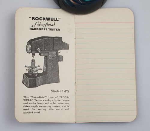 Vintage Rockwell Hardness Tester Wilson Mechanical Instrument Co. Notebook Blank - 第 3/4 張圖片