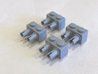LEGO 30526 MEDIUM STONE GREY BRICK 1 X 2 WITH 2 PINS QTY x 8 BRAND NEW PARTS