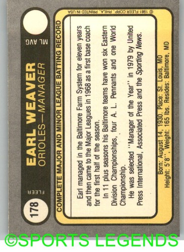 1981 Fleer 101-200 MLB you pick - Picture 157 of 201
