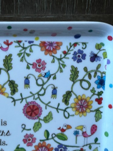 Ashdene HAPPINESS IS TO HOLD FLOWERS IN BOTH HANDS Scatter Tray Trinket Plate - Picture 9 of 12
