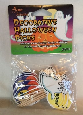 LOT OF 2~ACME INTL DECORATIVE HALLOWEEN PICKS (24 CT EACH)
