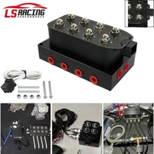 1/4"4-Corner Block Manifold Solenoid Valve 300PSI Air Valve Bag/Ride Suspension