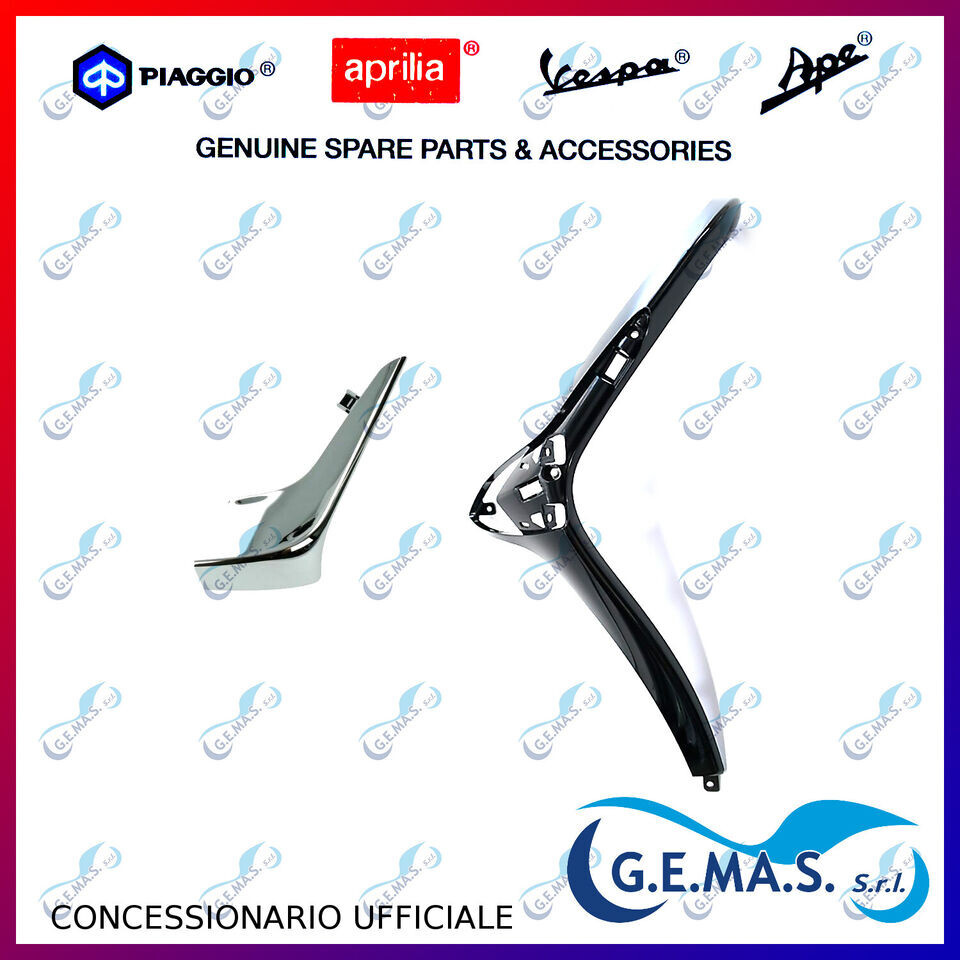 Kit Deflettore + Protezione Cromata Per Piaggio Liberty 50-150