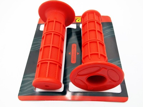 SUZUKI RMX250 JBS RED HAND GRIP SET LEFT RIGHT PAIR HANDLEBAR GRIPS - Picture 2 of 4