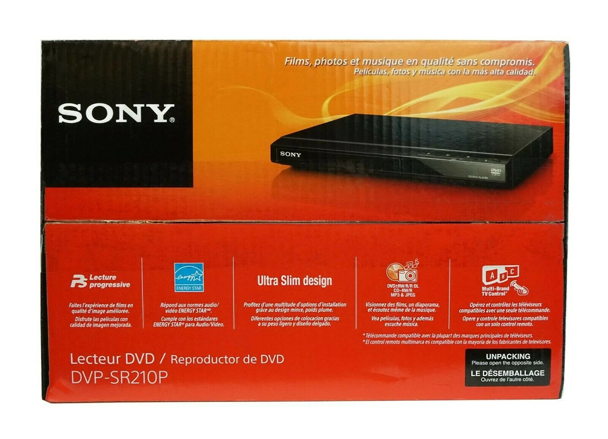 Sony DVPSR210P DVD Player with Progressive Scan & MultiFormat Media