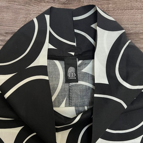 ID CLOTHING Lovely, Arty Bardot Neck Stretch Woven Cotton Top OS 48" Chest - Picture 7 of 7