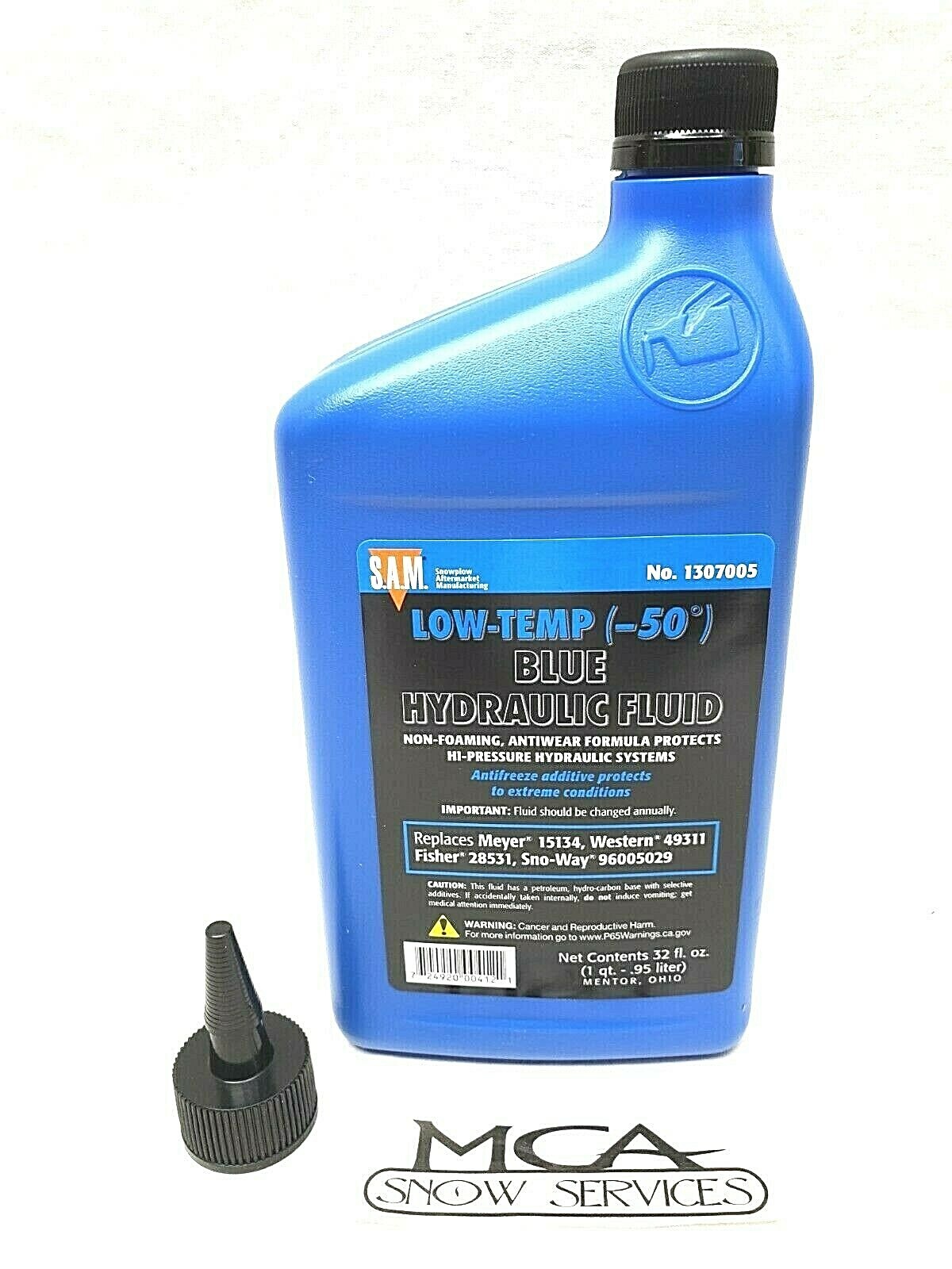 HYDRAULIC FLUID 1 QT SNOW PLOW 50 MEYER 15134 FISHER 28531 WESTERN
